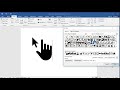 How to insert hand with arrow symbol in word