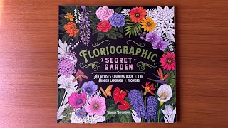 Floriographic Secret Garden - Vasilisa Romanenko // Adult Coloring Book Flip Through