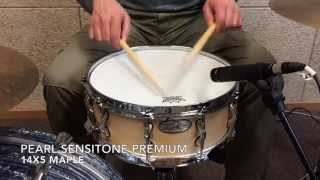 Video thumbnail for 14x5 Pearl Sensitone Premium Maple Snare by AMAZONA Music Mag