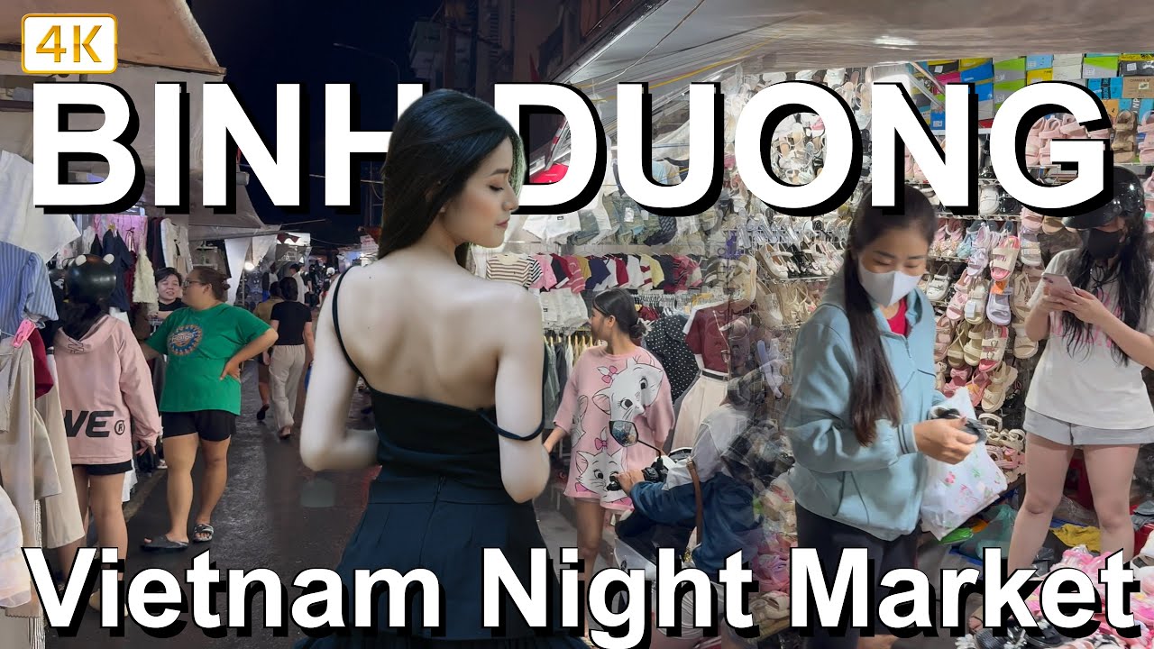 Vietnam Night Market 🇻🇳 Binh Duong City | Local Street Food & Nightlife in Vietnam 4K