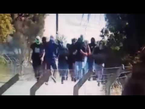 Sporting Lisbon Hooligans before enter in training ground