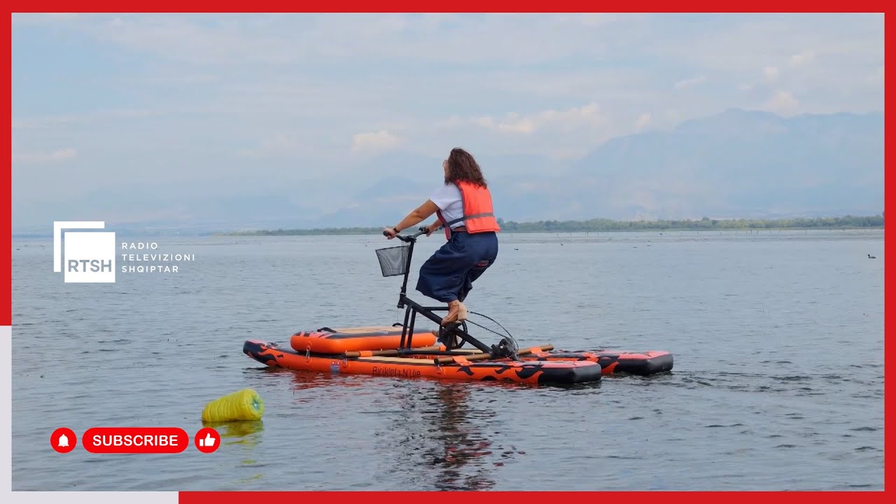 Biçikleta n’ujë të liqenit, ideja e të riut shkodran që po tërheq vizitorë të shumtë