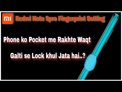 Redmi Note 9 pro Fingerprint Lock Settings || Redmi Note 9 pro Fingerprint Scanner Settings