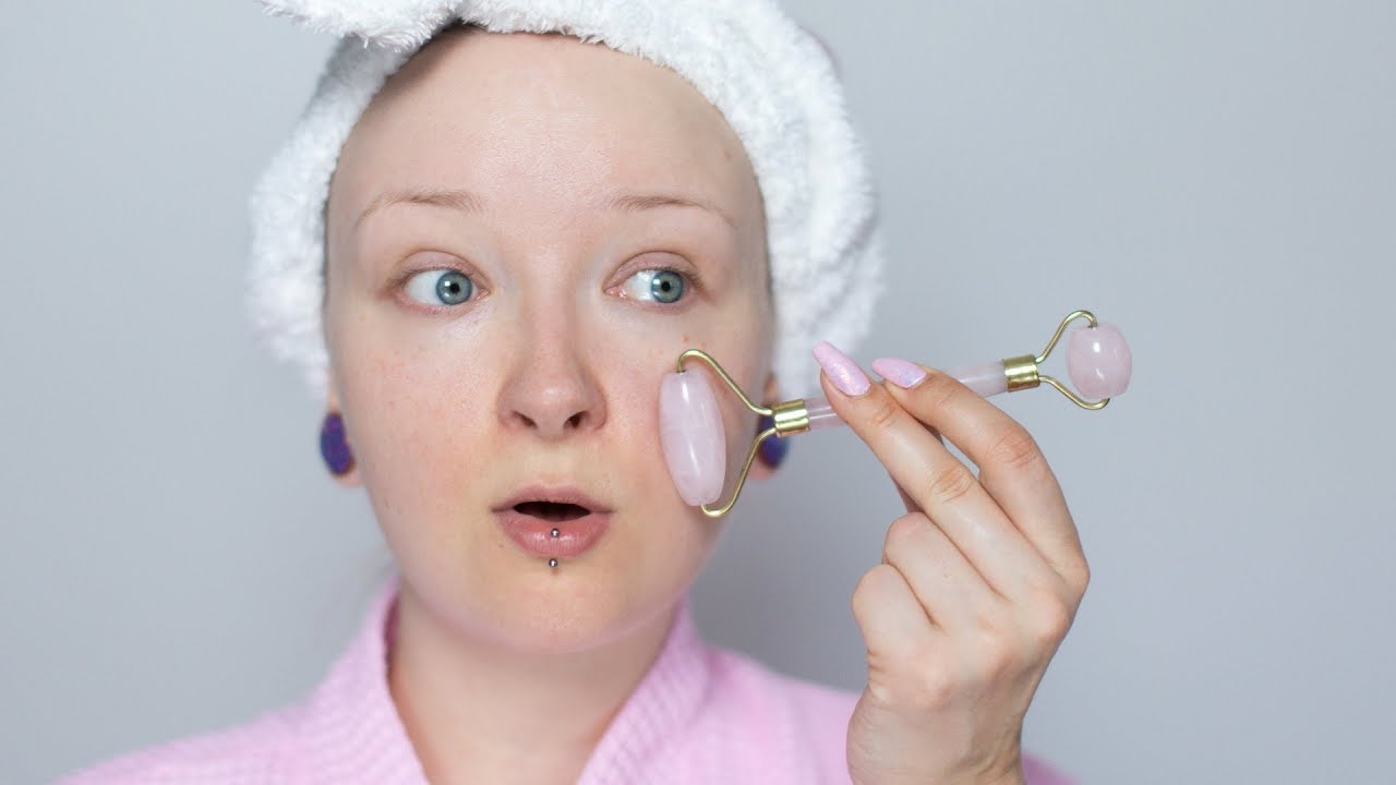 MASAŻ TWARZY KAMIENIEM Wałek jadeitowy 💆‍♀
