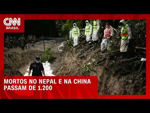 Mortes no Nepal e na China passam de 1.200; tragédia completa uma semana | CNN NOVO DIA