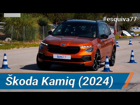 Škoda Kamiq 2024 – Maniobra de esquiva (moose test) y eslalon | km77.com
