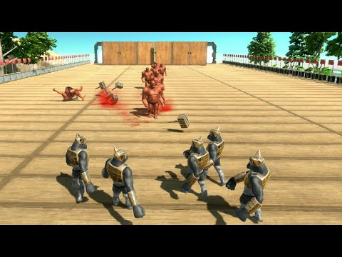 10 Ghor Hammer vs. 100 Hill Giant - Animal Revolt Battle Simulator