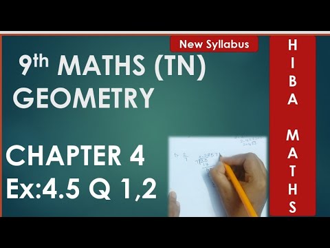 9th Maths Geometry Ex 4.5 Q.no 1,2. Draw the centroid of the triangle. TN Samacheer