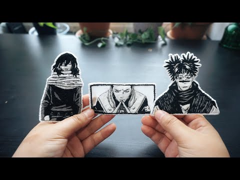 Making Manga Patches for my Jean Jacket | OyeCrafts Hand Embroidery