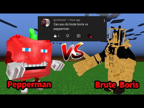 Pepperman vs Brute Boris | Minecraft Mob Battle