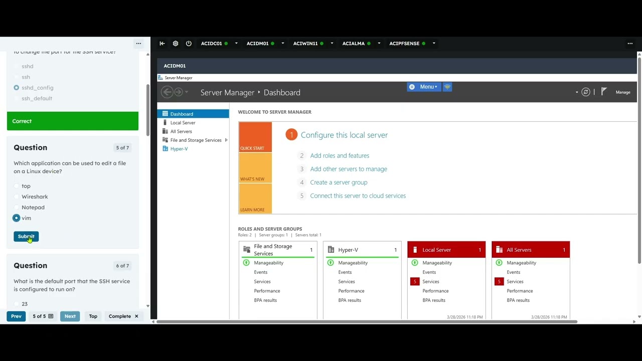Live Virtual Machine Lab 9-3: Enhancing Enterprise Security - ANSWERS ONLY