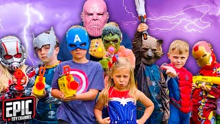 Download lagu Nerf Battle: Avengers vs Thanos Pretend Play Parody for Kids Compilation mp3