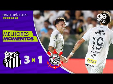 Gols e lances de Santos x Corinthians