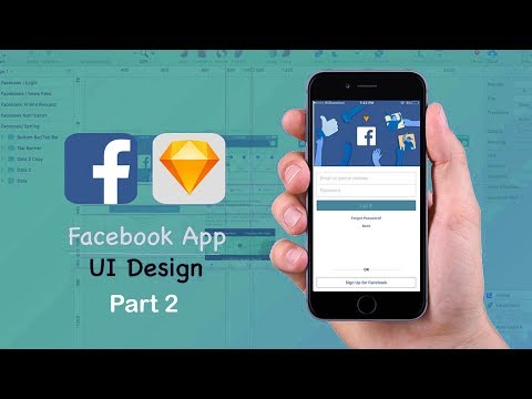 Facebook App UI Design in Sketch ( Part 2 )