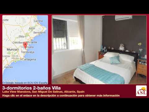 3-dormitorios 2-baños Villa se Vende en Lake View Mansions, San Miguel De Salinas, Alicante, Spain