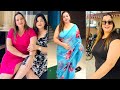 ️ ️Super Gorgeous Perfect Body Figure Desi Nepali Aunty Saree Out Dress Reels Nepalibhabiaunty