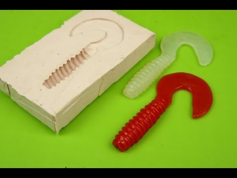 Making A Soft Plastic Fishing Lure. The Sushi Whip Tail Grub