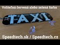 LED banner - s nápisom TAXI / zelený-červený / USB napájanie (190x63mm) - Video Youtube