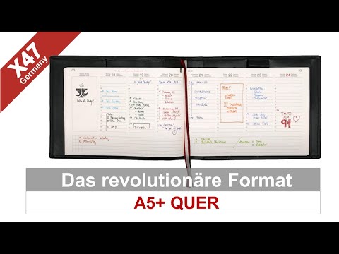 Das revolutionäre Format A5+Quer von X47 - Terminplaner oder Organizer (X47-050)