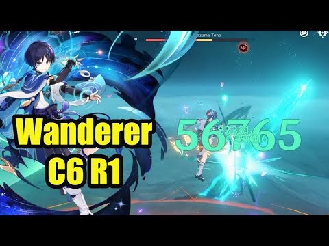 Hypercarry Wanderer C6 R1 & Faeuzan C6 & Yun Jin C6 VS Raiden Shogun genshin impact