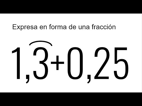 EXPRESAR UNA SUMA DE NÚMEROS DECIMALES COMO FRACCIÓN. Matemáticas Básicas