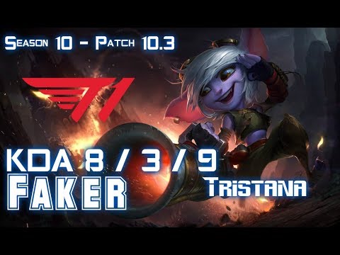T1 Faker TRISTANA vs AZIR Mid - Patch 10.3 KR Ranked