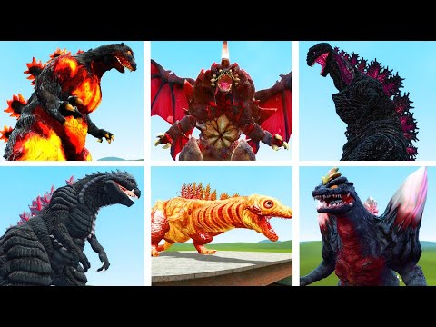 ALL GODZILLA FIGHT ALL SIREN HEAD!! | In Garry's Mod