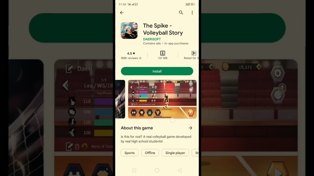 Top 3 Volleyball Games for Android | #shorts