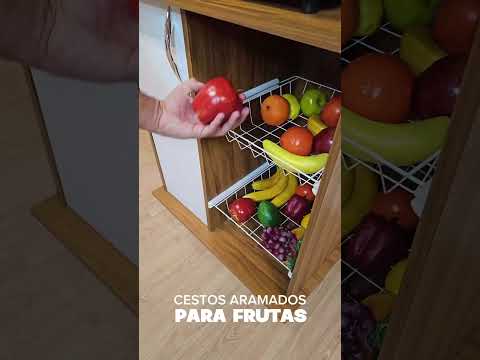 Video thumbnail of Fruteira Multiuso 1 Porta 2 Cestos NT3075 Notável