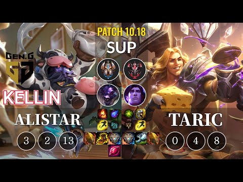 GEN Kellin Alistar vs Taric Sup - KR Patch 10.18
