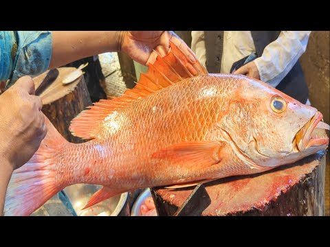 Amazing Emperor Fish Cutting Skills In Bangladesh Fish Market By Expert Fish Cutter