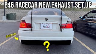 E46 track car custom exhaust - Sound clips start up revving - eBay header muffler delete 3" mid pipe