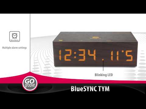 BlueSYNC TYM Real Wood Bluetooth Speaker Alarm Clock with NFC