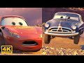 Lightning McQueen Finds Doc Hudson Practicing His Racing Skills Cars 2006 Remastered 4K 60FPS