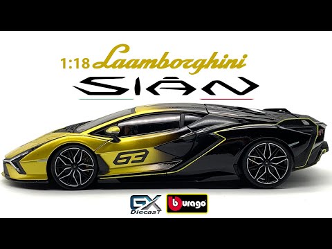 BBURAGO 1:18 automodelis Lamborghini Sian FKP 37, 18-11100 video