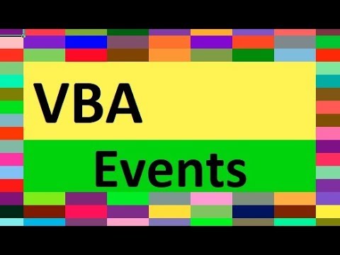 VBA Events