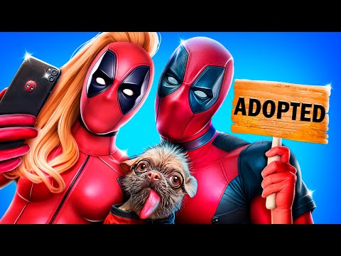 I was Adopted by Deadpool's Family! Extreme Makeover! Deadpool vs Superheroes!