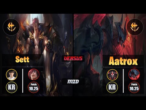 Faker SETT (Mid) [Conqueror] VS AATROX - Grandmaster KR Patch 10.25