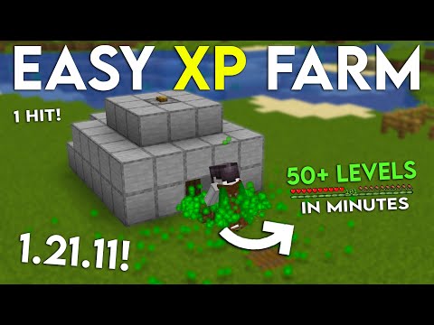 NEW UPDATED Minecraft 1.21.11 XP Farm Tutorial | 50 Levels in Minutes (Easy)
