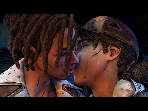 Louis Kiss Clementine Full Romance Scene - The Walking Dead the Final Season Episode 2