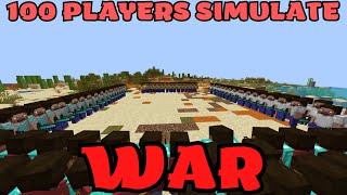I made 100 players simulate war in Minecraft