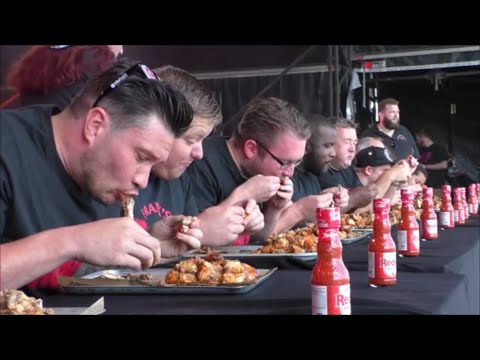 Grillstock London Frank's RedHot Wing Eating Contest Sun 6 Sept 2015🍗🌶🔥
