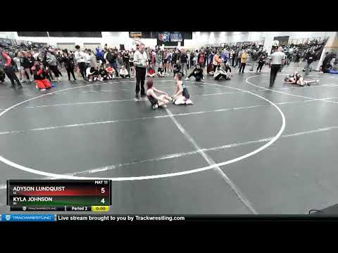 117 Lbs Cons. Round 5 - Adyson Lundquist, IA Vs Kyla Johnson, IN 91ff