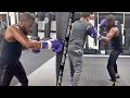 FLOYD MAYWEATHER GOAT WORKOUT ON THE PADS & HEAVY BAG - BACK IN THE GYM HARD WORK DEDICATION STYLE