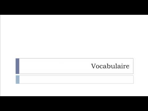 Learn French vocabulary = Advanced level = artistic creation