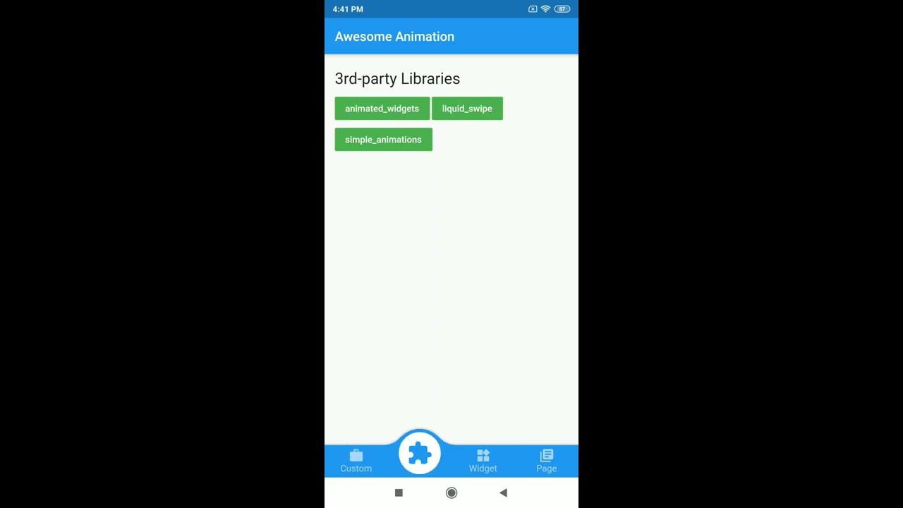 Flutter animation demo and tutorials