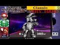 Super Smash Bros Melee Classic Mode Gameplay With Giant Metal Mario VERY HARD