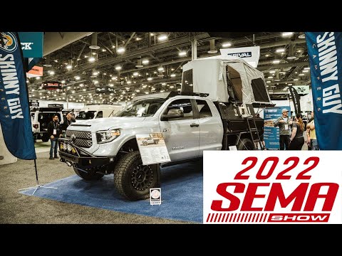 SEMA 2022 - Long Travel Tundra - Skinny guy Campers - Bowen Customs Camper Bed