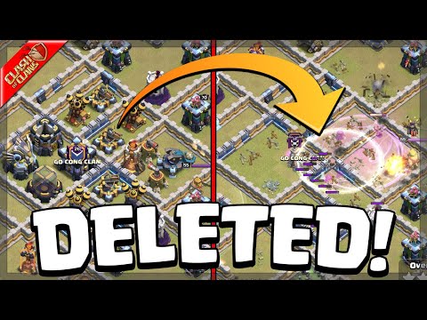 Deleting Half the Base with my Clan Castle Troops! - Clash of Clans