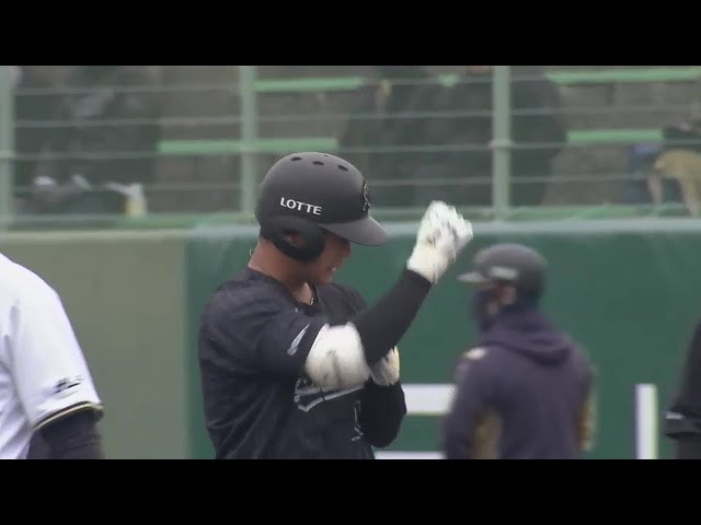 【4回表】今年こそ捲土重来の年に!! マリーンズ・平沢大河のタイムリーヒットで追加点!! 2022年2月23日 オリックス・バファローズ 対 千葉ロッテマリーンズ